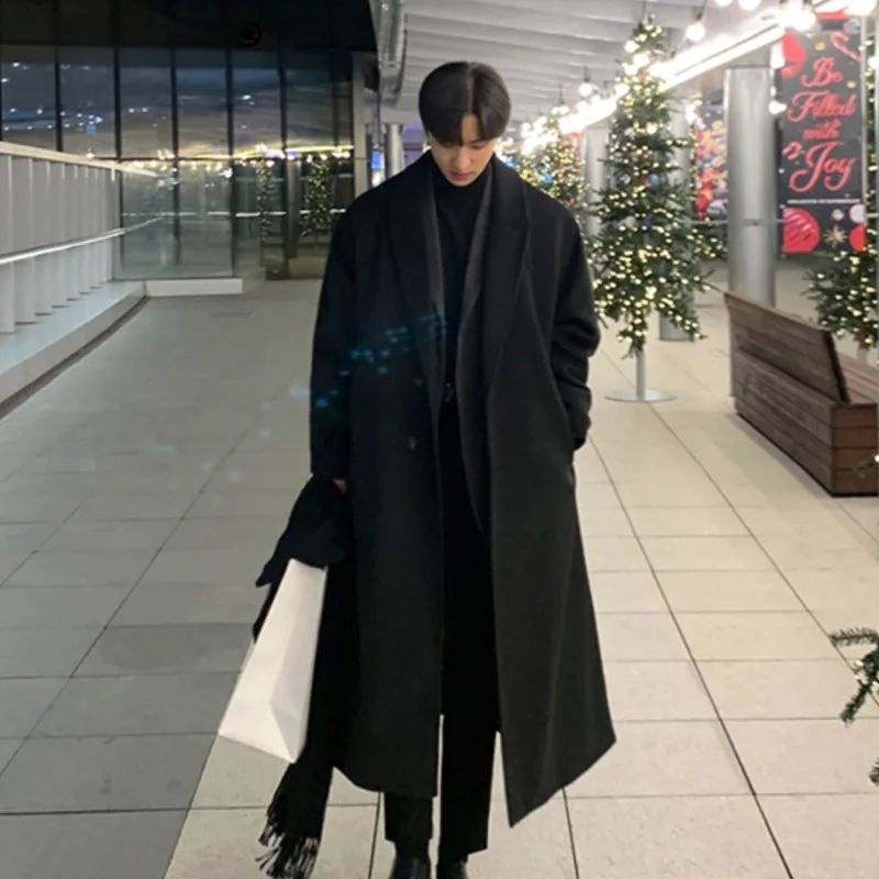 Korean Girls Lifestyle - Casaco Masculino Estilo Coreano Solto Casual