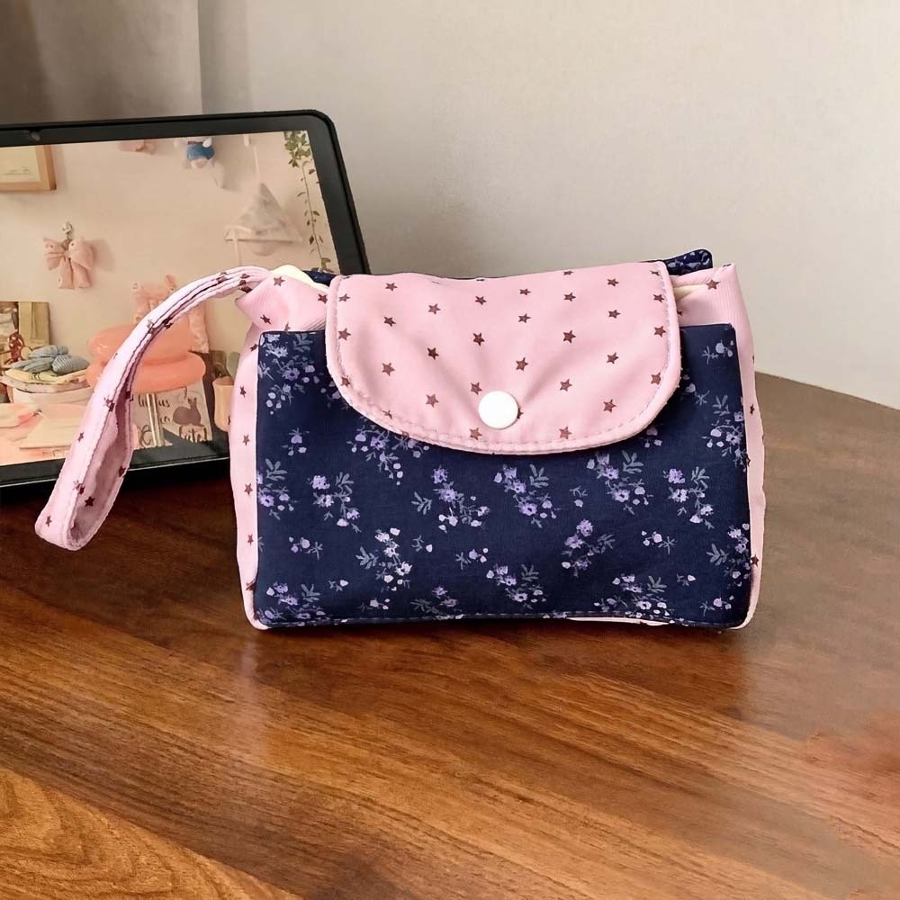 Bolsa de Maquiagem Floral Roxa - Korean Lifestyle & Kids Boutique avaliação e preço